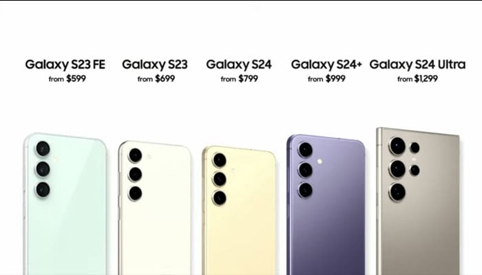 A still from the Samsung Galaxy Unpacked Event 2024 held at the San Jose Centre, California on January 17, 2024. — YouTube screengrab