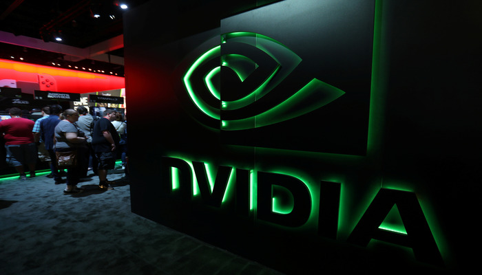 The NVIDIA booth is shown at the E3 2017 Electronic Entertainment Expo in Los Angeles, California, U.S. June 13, 2017. — Reuters