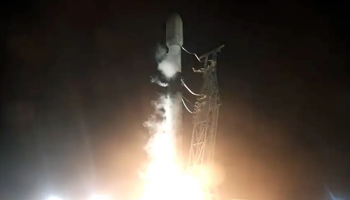 A SpaceX Falcon 9 rocket carrying 22 Starlink satellites lifts off from Space Launch Complex 4 East (SLC-4E) at Vandenberg Space Force Base in California on Thursday, Feb. 22, 2024. —  X/SpaceX