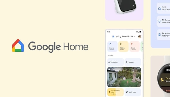 An undated image of Google Home UI. — Google Home