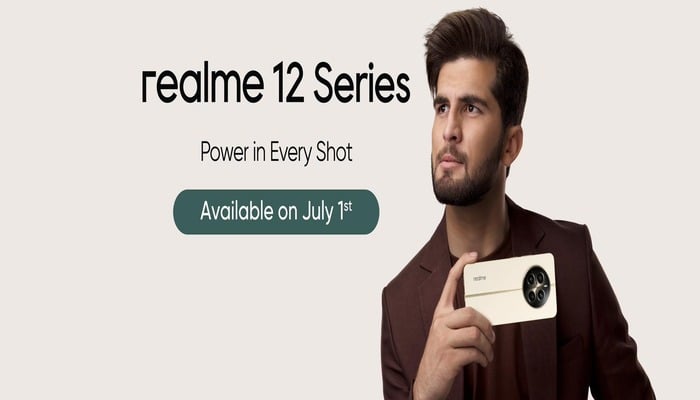 An undated image of realme 12 series poster. — realme