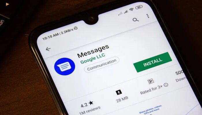 An undated image of Google Messages app. — depositphotos