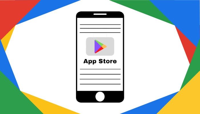 An illustration of a mobile with a Play Store app. — Canva