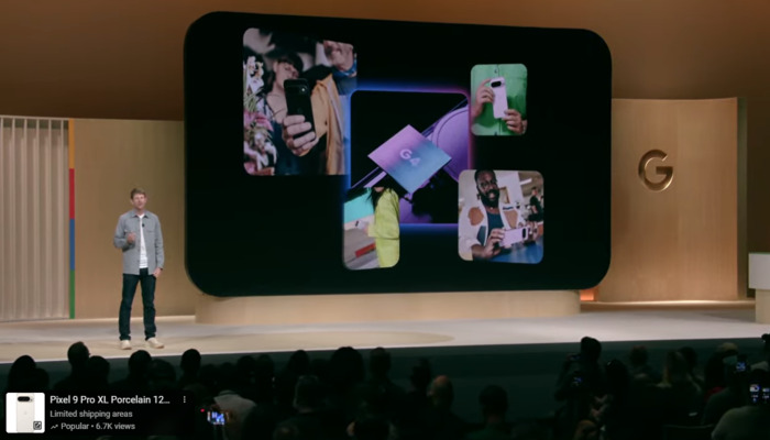 The image shows Tensor G4 chip and Pixel 9 taken on August 13 at Mountain View headquarters in California. — Screengrab via YouTube Made by Google channel