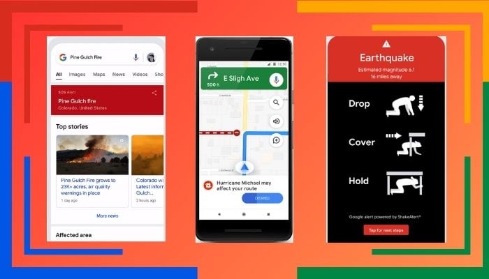 An undated image of Google Crisis Alerts feature. — Google Crisis Response/Canva
