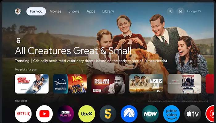 An undated image of Google TV. — Google TV