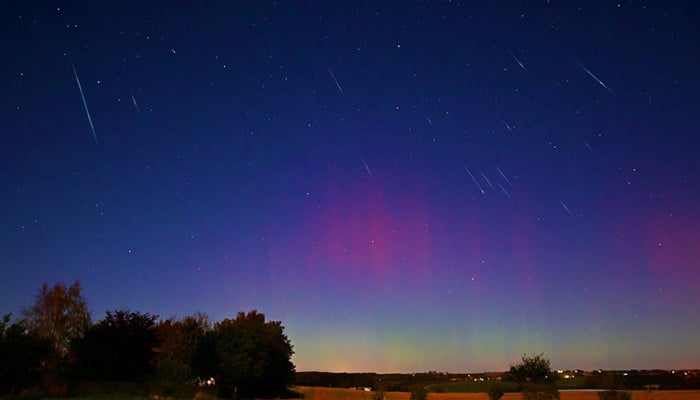 An undated image of Draconid meteor shower. — Space