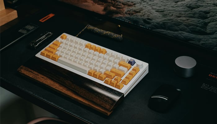 An undated image of mechanical keyboard placed on a desk. — Pexels