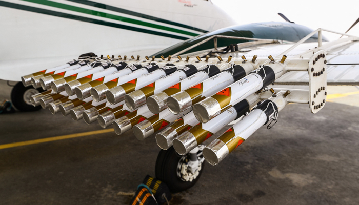 An undated image of a cloud seeding plain. — Reuters