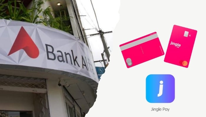 An undated image displaying Bank Alfalah and Jingle Pay. — Bank Alfalah/Jingle/Canva