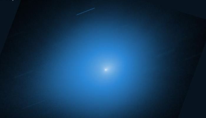 An image of NASA’s Hubble Space Telescope reobserved interstellar comet 3I/ATLAS using its Wide Field Camera 3, taken on November 30, 2025. — NASA