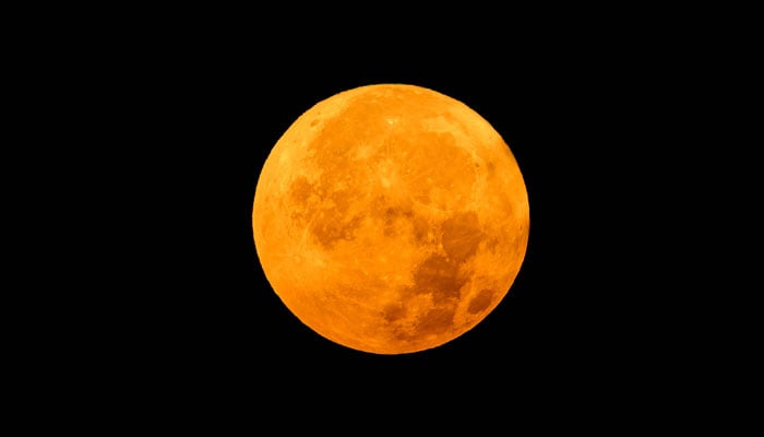 The sturgeon supermoon rises over Istanbul on August 9, 2025.— AFP