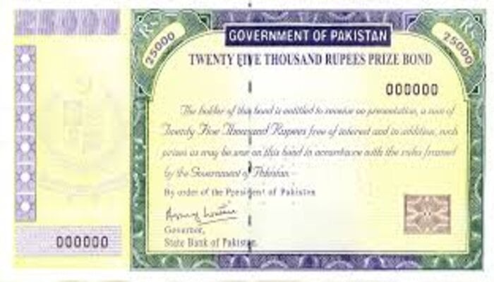 An undated image of Rs25,000 prize bond. — State Bank of Pakistan (SBP)