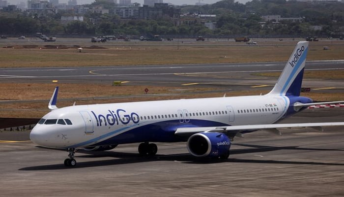 An IndiGo airlines passenger aircraft taxis on the tarmac at Chhatrapati Shivaji International airport in Mumbai, India, May 29, 2023. — Reuters